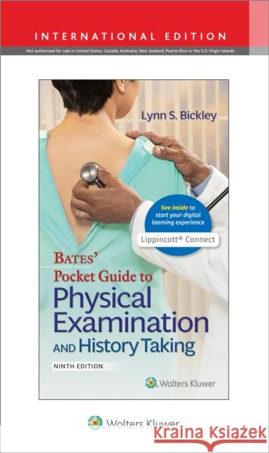 Bates' Pocket Guide to Physical Examination and History Taking Richard M., MD, MPH, FACP Hoffman 9781975152420