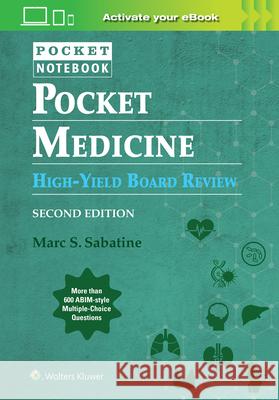 Pocket Medicine High Yield Board Review MARC SABATINE 9781975209810 Wolters Kluwer Health