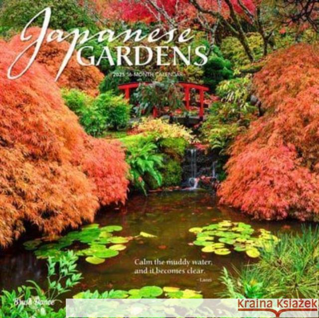 Japanese Gardens 2025 12 X 24 Inch Monthly Square Wall Calendar Plastic-Free Brush Dance 9781975478582