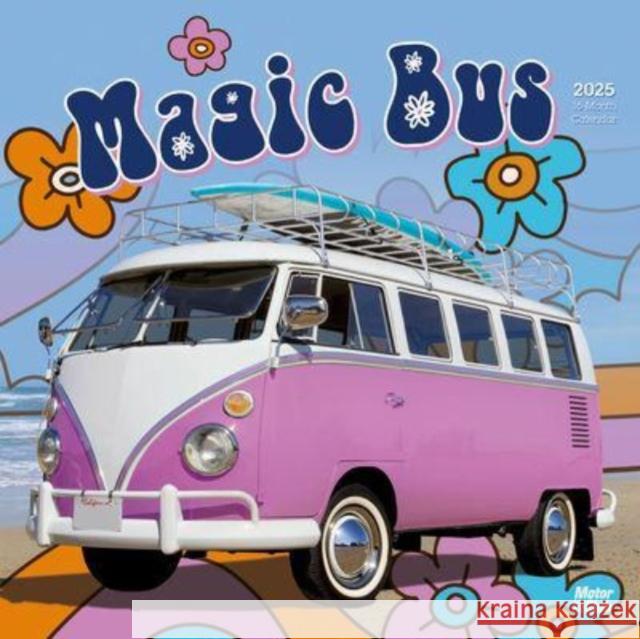 Magic Bus 2025 12 X 24 Inch Monthly Square Wall Calendar Plastic-Free Motor Club 9781975479626