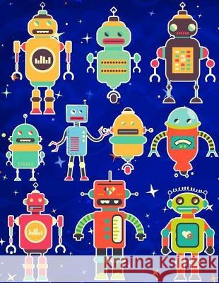 Robots Sticker Album For Boys: 100 Plus Pages For PERMANENT Sticker Collection, Activity Book For Boys - 8.5 by 11 Scales, Maz 9781975981921