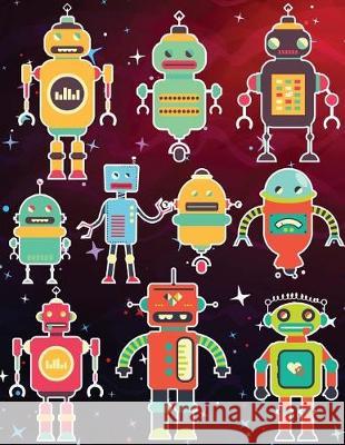 Robots Sticker Album For Boys: 100 Plus Pages For PERMANENT Sticker Collection, Activity Book For Boys - 8.5 by 11 Scales, Maz 9781975982201