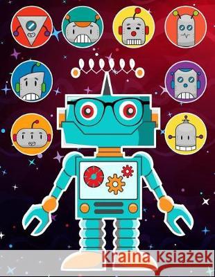 Robots Sticker Album 2 For Boys: 100 Plus Pages For PERMANENT Sticker Collection, Activity Book For Boys - 8.5 by 11 Scales, Maz 9781975983055