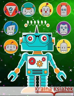 Robots Sticker Album 2 For Boys: 100 Plus Pages For PERMANENT Sticker Collection, Activity Book For Boys - 8.5 by 11 Scales, Maz 9781975983178