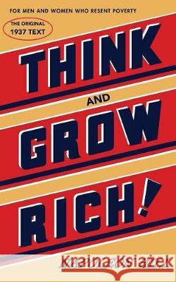 Think and Grow Rich Napoleon Hill 9781976088131