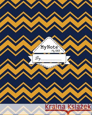 My Note My Idea: 8 x 10, 110 pages: Boho Pattern Blue Yellow Audrey, Madame 9781976595547 Createspace Independent Publishing Platform