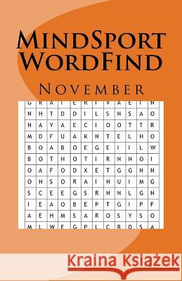 MindSport WordFind November Cullen, Rhys Michael 9781979028868