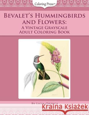 Bevalet's Hummingbirds and Flowers: A Vintage Grayscale Adult Coloring Book Ligia Ortega 9781979972215