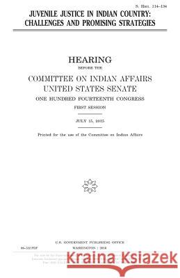 Juvenile justice in Indian country: challenges and promising strategies Senate, United States House of 9781981213962