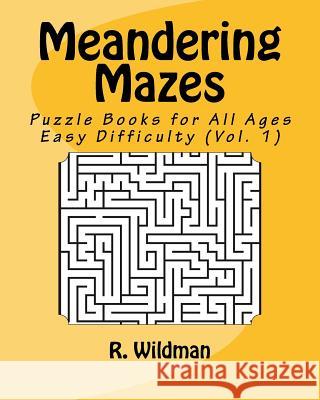 Meandering Mazes: Puzzle Books for All Ages - Easy Difficulty R. Wildman 9781981617968 Createspace Independent Publishing Platform