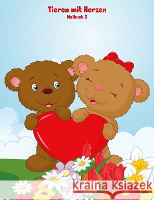 Malbuch mit Tieren mit Herzen 2 Nick Snels 9781981692552 Createspace Independent Publishing Platform