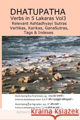 Dhatupatha Verbs in 5 Lakaras Vol3: Relevant Ashtadhyayi Sutras, Vartikas, Karikas, GanaSutras, Tags & Indexes Aggarwal, Ashwini Kumar 9781982085681 Createspace Independent Publishing Platform