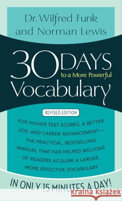 30 Days to a More Powerful Vocabulary Norman Lewis Wilfred Funk 9781982194727 Pocket