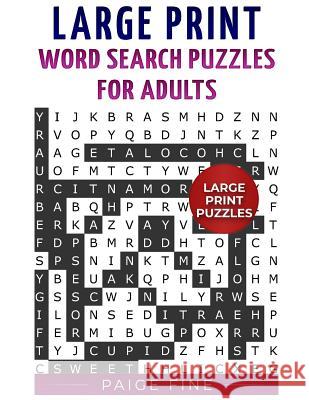 Large Print Word Search Puzzles for Adults Paige Fine 9781983277641 Independently Published