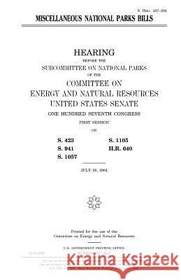 Miscellaneous national parks bills Senate, United States 9781983494277