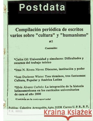 Postdata: Año 1, Numero 2 Gil, Carlos, Rua, Pedro Juan, Alvarez Curbelo, Silvia 9781983508752