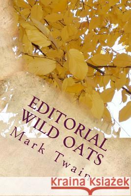 Editorial Wild Oats Mark Twain 9781983573569 Createspace Independent Publishing Platform