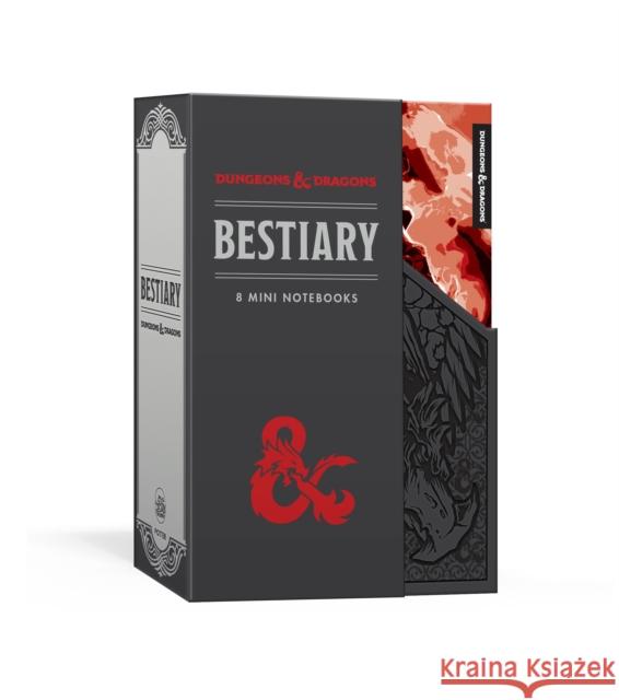 Dungeons and Dragons Bestiary Notebook Set: 8 Mini Notebooks Wizards Of The Coast 9781984824653 Random House USA Inc