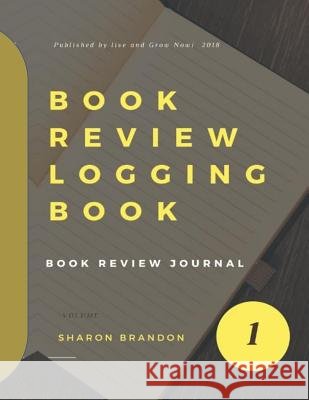 Book Review Logging Book Sharon Brandon 9781985334137