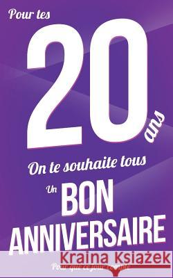 Bon anniversaire - 20 ans: Violet - Carte livre d'or 