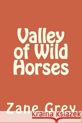 Valley of Wild Horses Zane Grey 9781986762663 Createspace Independent Publishing Platform