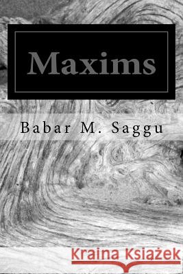 Maxims Babar M. Saggu 9781986983433