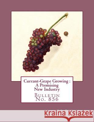 Currant-Grape Growing: A Promising New Industry: Bulletin No. 856 U. S. Dept of Agriculture                George C. Husmann Roger Chambers 9781987606195