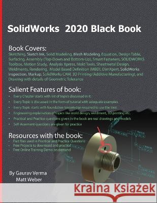 SolidWorks 2020 Black Book Gaurav Verma Matt Weber 9781988722740 Cadcamcae Works