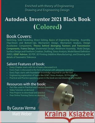 Autodesk Inventor 2021 Black Book (Colored) Gaurav Verma Matt Weber 9781988722962 Cadcamcae Works