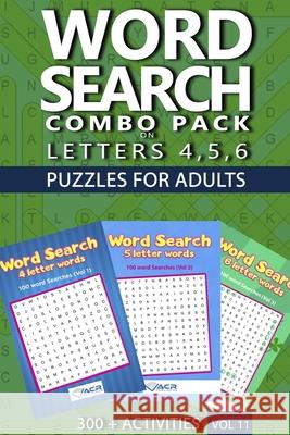Word Search Combo Pack: Puzzles For Adults, 300+ Activities Acr Publishing 9781989552223