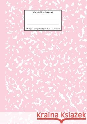 Marble Notebook A4: Pastel Pink College Ruled Journal Young Dreamers Press 9781989790557 Young Dreamers Press