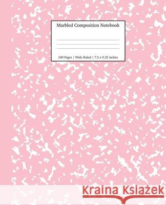 Marbled Composition Notebook: Pink Marble Wide Ruled Paper Subject Book Young Dreamers Press 9781989790601