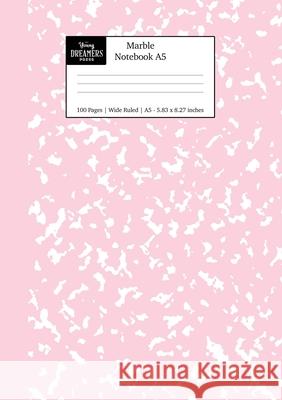 Marble Notebook A5: Pastel Pink Marble Wide Ruled Journal Young Dreamers Press 9781989790908 Young Dreamers Press