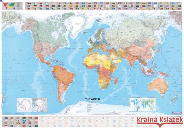 The World - Michelin rolled & tubed wall map Encapsulated: Wall Map Michelin 9782061010716