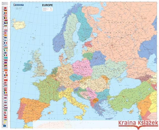 Europe Political - Michelin rolled & tubed wall map Encapsulated: Wall Map Michelin 9782067142916 Michelin Editions des Voyages