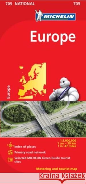 Europe - Michelin National Map 705 Michelin 9782067170117 Michelin Travel Publications