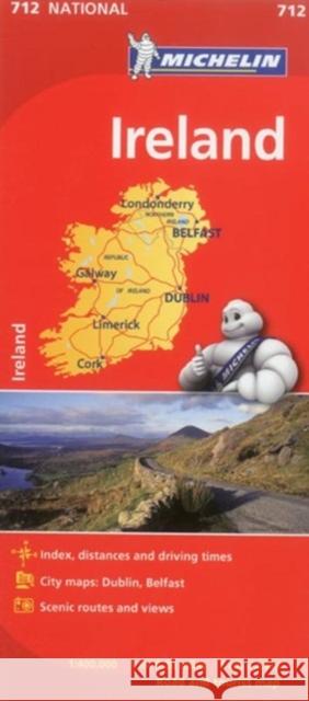 Ireland - Michelin National Map 712 Michelin 9782067170209