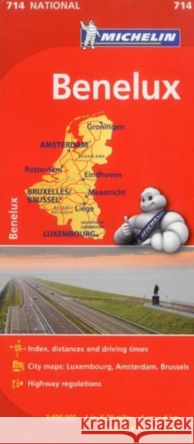 Benelux - Michelin National Map 714 Michelin 9782067170551 Michelin Editions des Voyages