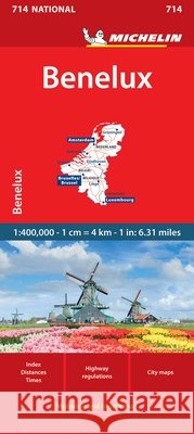 Benelux - Michelin National Map 714 Michelin 9782067170551 Michelin Editions des Voyages
