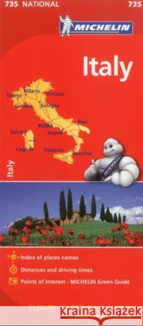 Italy - Michelin National Map 735 Michelin 9782067171466 Michelin Editions des Voyages