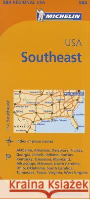 Michelin Usa: Southeast Map 584 Michelin Travel & Lifestyle 9782067175242