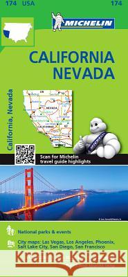 Michelin USA California, Nevada Map 174 Michelin 9782067190528 Michelin Travel Publications