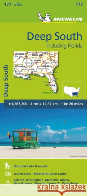 Deep South - Zoom Map 177 Michelin 9782067190566 Michelin Editions des Voyages