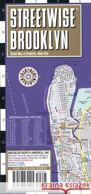 Streetwise Brooklyn Map - Laminated City Center Street Map of Brooklyn, New York Michelin 9782067230095 Streetwise Maps