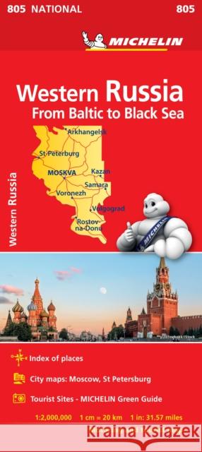 Western Russia - Michelin National Map 805: Map Michelin 9782067233300