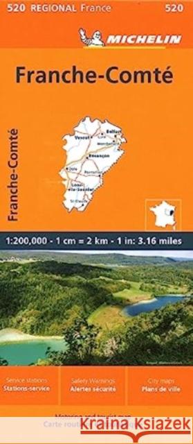 Franche-Comte - Michelin Regional Map 520 Michelin 9782067258730