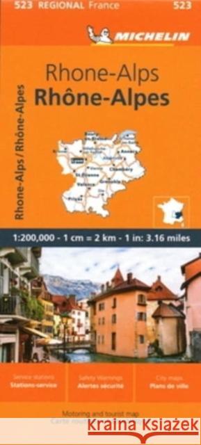 Rhone-Alps - Michelin Regional Map 523 Michelin 9782067258761