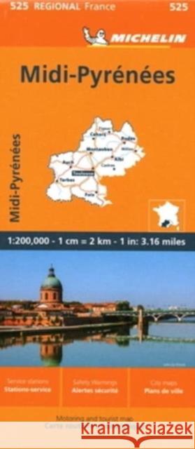 Midi-Pyrenees - Michelin Regional Map 525 Michelin 9782067258808