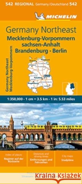 Germany Northeast - Michelin Regional Map 542 Michelin 9782067258983