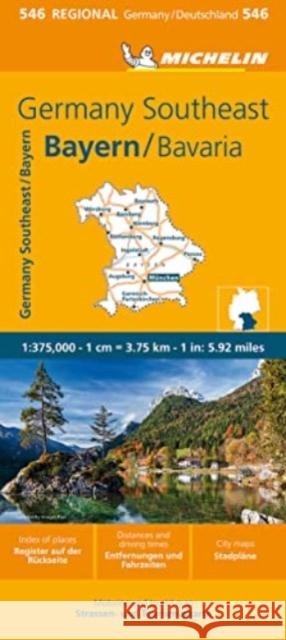 Germany Southeast, Bavaria - Michelin Regional Map 546 Michelin 9782067259010